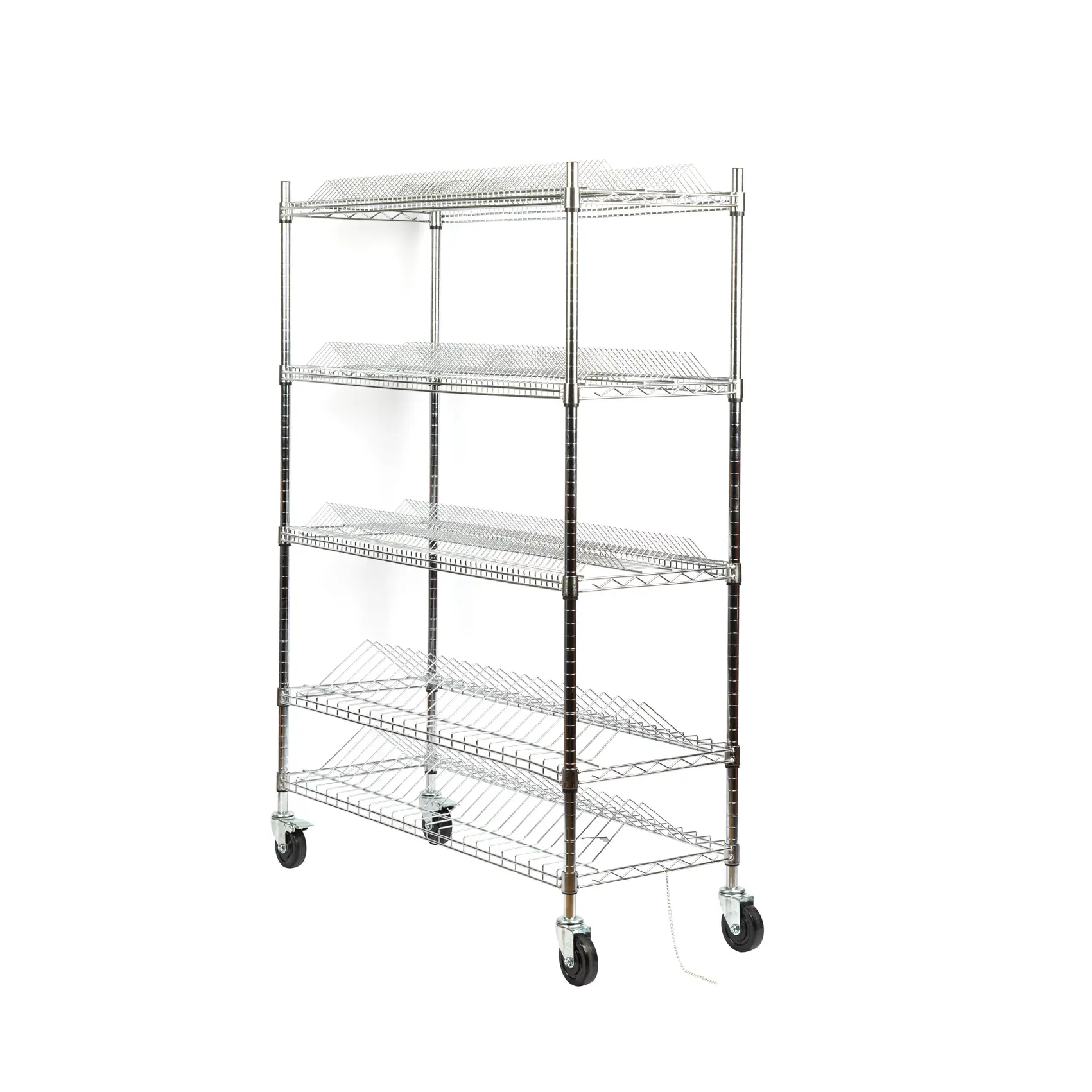 Smt wire shelf ESD wire mesh trolley wire racks Trolley for reels SMT Reel rack cart