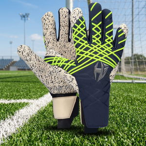Goalkeeper Gloves Front Palm Quartz Latex Professional Goalkeeper Gloves Backhand High Foam Sublimation Printing Customized - Product Image 3
