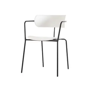 Nordic Dining Chair Einfacher Industries til Kreativer Dessert Shop Ins Rückenlehne Armlehne Lounge Chair Kunststoff mit Metall beinen