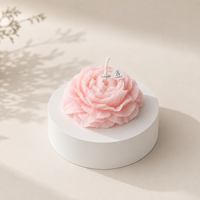 Bougie parfumée artisanale LF, fleur de pivoine créative, romantique, aromathérapie, cire de soja, parfum floral personnalisé, bougies aromatiques OEM ODM