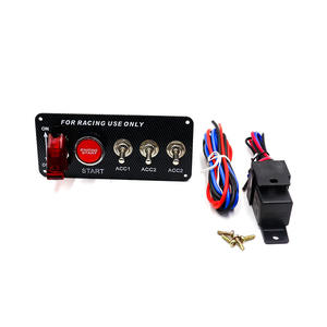 Interruptor Automático Combinado Cinco en Uno, de Fibra de Carbono, LED, Encendido con un Solo Botón, con Tres Posiciones, Panel de Modificación de Automóviles - Product Image 4