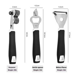 Gadget de cocina multifuncional de acero inoxidable, cortador Manual seguro para <span class=keywords><strong>Pizza</strong></span>, cuchara para helado, rallador de queso, herramientas para frutas y verduras - Product Image 3