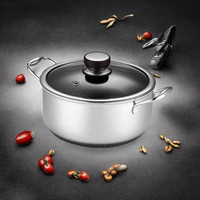 Ensemble de casseroles et poêles en acier inoxydable 7 pièces, ustensiles de cuisine antiadhésifs, revêtements en nid d'abeille, poêles à frire