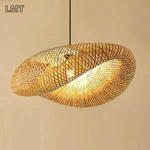 Grande Lampada a Sospensione <span class=keywords><strong>in</strong></span> <span class=keywords><strong>Bambù</strong></span> Naturale, <span class=keywords><strong>Lampadario</strong></span> Decorativo Nordico Moderno per Hotel e Ristoranti - Product Image 2