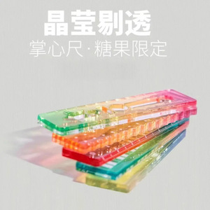ชุดไม้บรรทัดแคนดี้ปาล์ม 5 ชิ้น ไม้บรรทัดใสแบบหยักสำหรับการจดบันทึกและการเรียน 7X1.8 ซม. ดีไซน์อเนกประสงค์ - Product Image 4