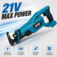 Scie sauteuse sans fil ATO A8081 21V à moteur sans balais, vitesse variable, batterie au lithium pour le bricolage, l'industrie, le sciage du bois et de la pierre