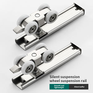 <span class=keywords><strong>Rail</strong></span> coulissant latéral en acier inoxydable pour armoire de cuisine, poulie coulissante à fente, <span class=keywords><strong>rail</strong></span> de porte droit libre - Product Image 2