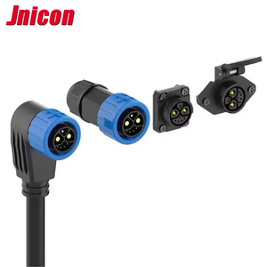 Jnicon M23高速プッシュロック円形コネクタ2 + 4 2 + 1 + <span class=keywords><strong>5</strong></span>ピンEbikeコネクタオスメスプラグソケットパネル取り付けコネクタ - Product Image 1