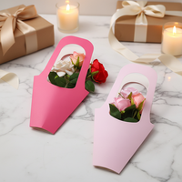 Sac fourre-tout portable en papier pour fleurs, vente en gros, idéal pour la Saint-Valentin, la fête des Mères, les mariages et la décoration d'événements - Nouveauté 2026