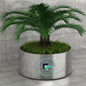 Macetas de metal súper <span class=keywords><strong>grandes</strong></span> para macetas de flores de acero inoxidable dorado para árboles - Product Image 4