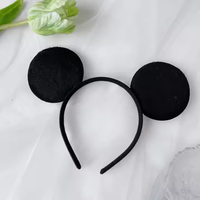 Belles filles cheveux accessoires arcs bandeaux Minnie oreilles Festival fête d'anniversaire cadeau de noël tissu souris oreille bandeau