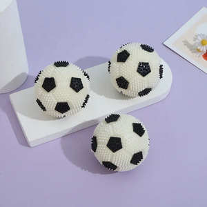 Wholesales New Design Football TPR <b>LED</b> Light up Toy Squishy Flashing Soft Puffer Football Toy Squeeze Stress <b>Ball</b> Toy for Kids - Product Image 2