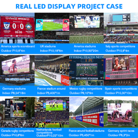Layar LED 960x960mm Kecerahan Tinggi Layar Iklan Luar Ruangan Stadion Sepak Bola Papan Banner Perimeter