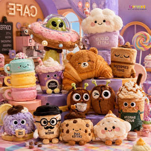<span class=keywords><strong>Peluche</strong></span> personnalisée Pastel Fantasy Coffee Plush Doll UFO <span class=keywords><strong>Cloud</strong></span> Latte Croissant, jouet créatif en <span class=keywords><strong>peluche</strong></span> pour les fêtes d'enfants - Product Image 1