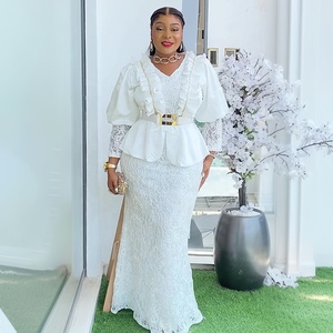 <span class=keywords><strong>Robe</strong></span> de Soirée Modeste <span class=keywords><strong>Blanche</strong></span> de Luxe Haute Qualité Manches Longues Dentelle <span class=keywords><strong>Robe</strong></span> de Bal Longue Maxi <span class=keywords><strong>pour</strong></span> Femmes K1017 - Product Image 2