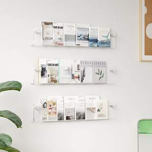 דף הבית רכוב מגזין מתלה מדפי תצוגה אקרילית עבור ספר - Product Image 2
