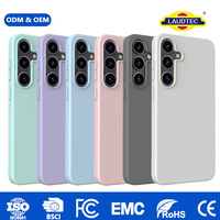 Nouvelle coque de protection en silicone liquide mat anti-traces de doigts, anti-dérapante, anti-rayures pour Samsung Galaxy S24 Plus