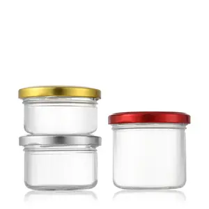 Groothandel Glazen Pot Met Metalen Deksel Voor Jam Vogelnest Gelei Augurk Saus Vis Lijm 70Ml 100Ml 150Ml 200Ml 220Ml 280Ml 380Ml