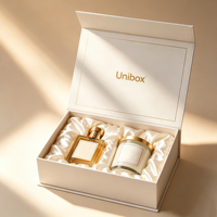 Caja de Regalo Ecológica con Tapa Abatible para Perfumes, con Proceso de Lámina Mate, para Cosméticos y Productos de Belleza, Directo de Fábrica