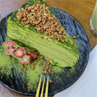 Poudre de thé vert matcha aromatisée à la noisette, naturelle et instantanée, 100% végétalienne, sans additifs, idéale pour le thé, les lattes et les smoothies