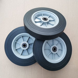 Glue Powder Wheel 10X2 Rubber Tread Ball Bearing Firm Gray <b>For</b> Luggage And <b>Tool</b> <b>Carts</b> - Product Image 1