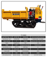 0.8T 1Tne Carrier Gummi ketten LKW Electro Mining Mini Loading 3t Crawler Dumper