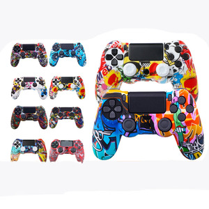 Funda Protectora Delgada de Silicona con Diseño Personalizado por Transferencia de Agua para el Control de PS4 <span class=keywords><strong>Dualshock</strong></span> 4, Bajo MOQ - Product Image 1