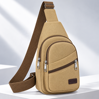 Sac bandoulière léger et portable pour homme, imperméable, durable, avec fermeture éclair, en polyester, pour la marche, la course, mode décontractée