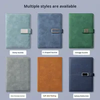 Ensemble de bloc-notes A5 en similicuir avec logo personnalisé imprimé UV, cadeau d'affaires haut de gamme, épaissi, 100 feuilles