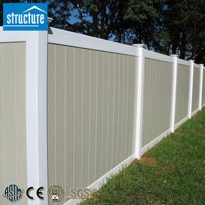 Clôture de jardin de 6 pi x 8 pi pour l'extérieur avec panneaux de clôture d'intimité, clôture <span class=keywords><strong>en</strong></span> <span class=keywords><strong>PVC</strong></span> et kits de portails - Product Image 5