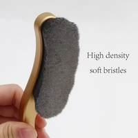 Pinceau de maquillage pour fond de teint liquide, type chaussure, en poils synthétiques véganes doux et denses, applicateur doré, pinceau de fond de teint Kabuki