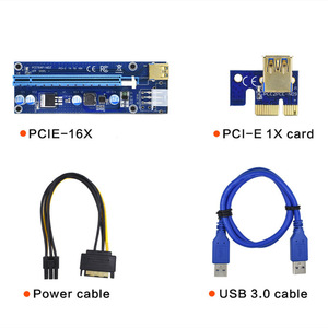 PCI-E การ์ดเชื่อมต่อ1X กับ16X Riser Card PCI-E <span class=keywords><strong>VER009S</strong></span> สายต่อขยาย USB3.0การ์ดจอแบบ1X ไปยัง16X - Product Image 4