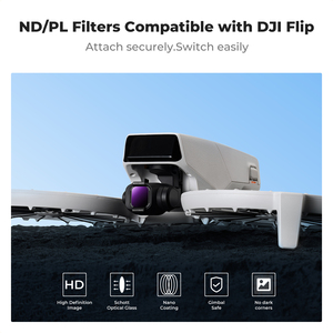 Kit de filtres K&F Concept ND/PL pour DJI Flip, lot de <span class=keywords><strong>4</strong></span> filtres polarisants à densité neutre ND&PL 2-en-<span class=keywords><strong>1</strong></span> pour objectif de caméra de drone HD - Product Image 2