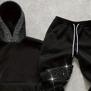 Best Design Winter Solid Casual Custom Logo Men Team Wear 100%Fleece Breathable Lightweight Eco-Friendly Quick Dry Two-Piece - Product Image 3