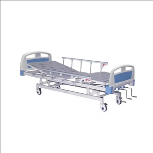 Manual Nursing <b>Bed</b> Full Length Stainless Steel Medical Hospital <b>Bed</b> With Crank Adjustment For Home Care Use - Product Image 1