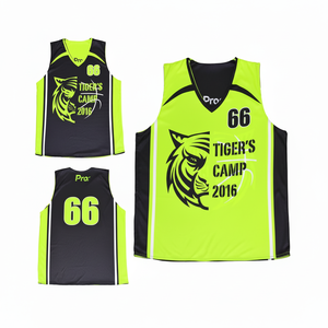 Maillot de basket-ball réversible 3x3 durable et écologique, chemise en tissu à mailles respirantes personnalisable conçue pour les fans des Lakers - Product Image 1