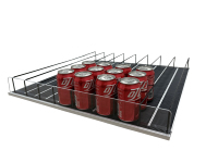 Étagère à rouleaux flexible à alimentation par gravité pour boissons de magasins de proximité et rayonnages de supermarchés