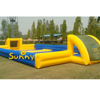 Grand terrain de football gonflable, arène de soccer, terrain de jeu de tir, matériau PVC, respectueux de l'environnement, taille et couleur personnalisables