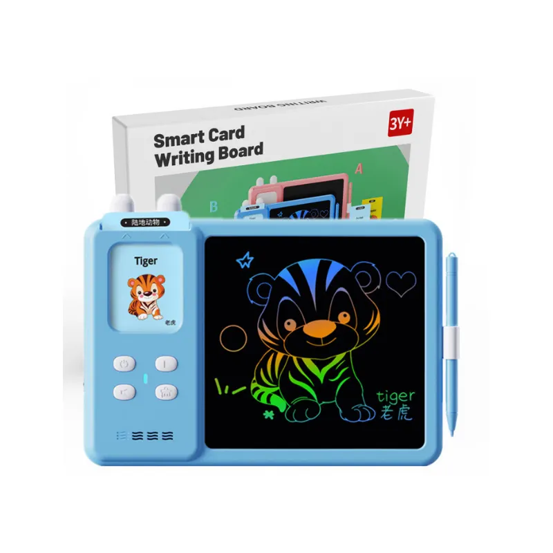 LCD yazma tableti konuşan Flash kartlar 224 kelime, 2 in 1 Doodle kurulu okul öncesi eğitim ve öğretici oyuncaklar çocuklar için