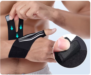 Bandes de maintien de poignet respirantes et compressives en nylon pour le fitness - Product Image 5