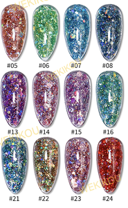 Nouvelle Tendance <span class=keywords><strong>Kit</strong></span> Gel Paillettes Grandes Scintillantes Très Vendu OEM Logo Personnalisé Vente en Gros Salon de Manucure Gel Paillettes Haute Qualité Échantillon Gratuit - Product Image 3