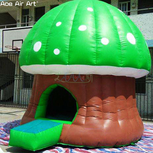 Château gonflable en forme de champignon vert pour enfants avec marchepied <span class=keywords><strong>d</strong></span>'entrée pour <span class=keywords><strong>location</strong></span> événementielle - Product Image 3