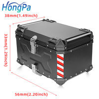 Bagages arrière de moto en aluminium étanche 65L grande capacité casque coffre moteur Top Case boîtes à outils