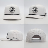 Gorra de Béisbol Ligera Personalizada de 5 Paneles, Impermeable y Transpirable, con Cierre de Cuerda y Logotipo de Goma, para Senderismo y Camping