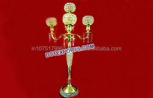 Candelabro de Cristal y Metal con Diseño de Boda India, Duradero, con Tamaño Personalizado, Centro de Mesa para Ceremonia de Boda Real - Product Image 5