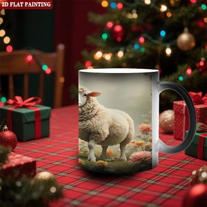 Taza Negra Esmerilada de Cerámica de 11 oz para Transferencia de Calor, Taza de Regalo Sensible al Calor para Manualidades - Product Image 2