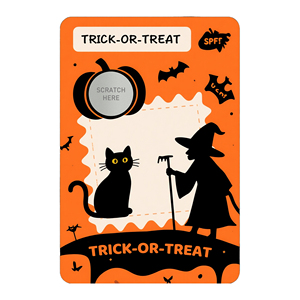 Truco o trato de Halloween Tarjetas para rascar Fantasma Tarjetas de juego para rascar de Halloween para adultos Suministros Actividades en el aula - Product Image 2