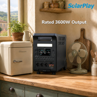 Générateur solaire Solarplay en gros, batterie de secours robuste 3840Wh, avec valise à roulettes, alimentation d'urgence pour la maison