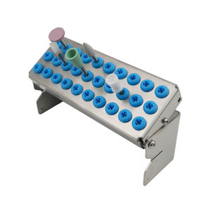 Bloque de acero inoxidable autoclavable para fresas dentales con anillo de silicona, 30 orificios - Product Image 4