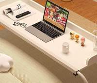 Table d'ordinateur ergonomique avec roulettes pivotantes, écologique, pour la maison, le bureau, en bois, réglable en hauteur, pour le salon